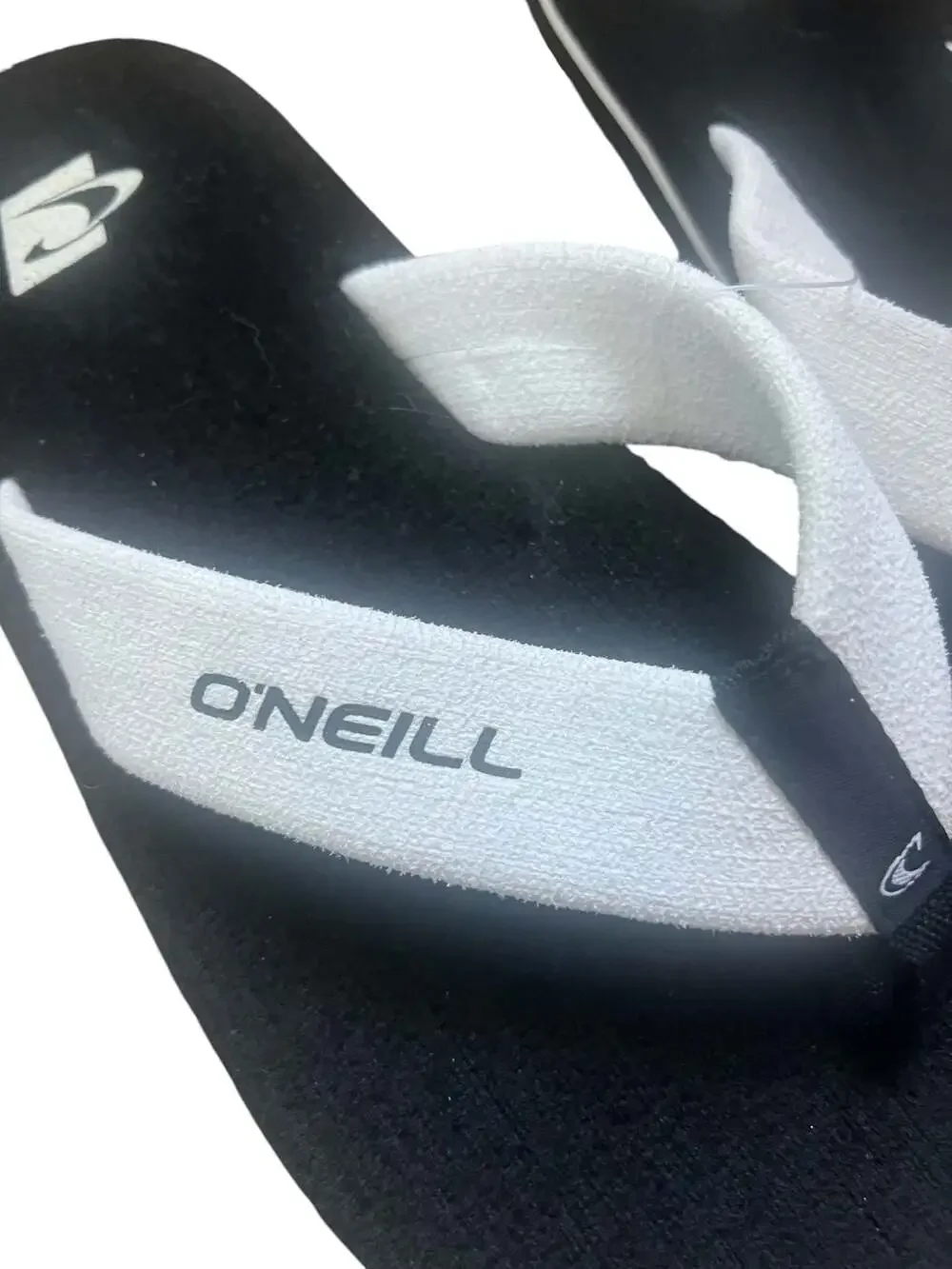 O'Neil Unisex Phluff Daddy Flip Flop Sandals Black/White Size: 8 Men / 9.5/10 Wo